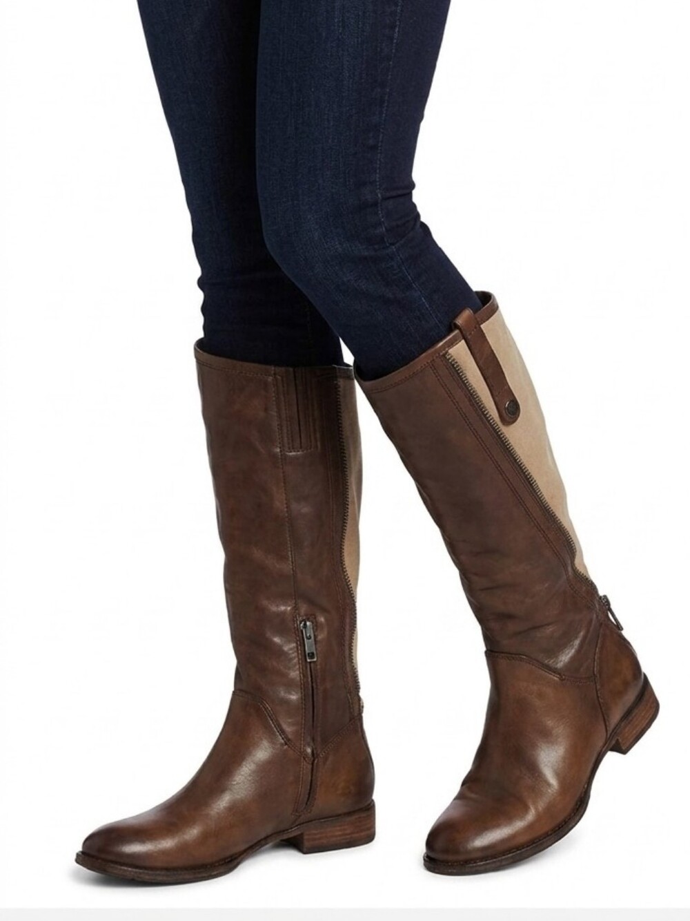 Sam Edelman Pateice Over The New Riding Boot 2 Brown Tones Size 9M